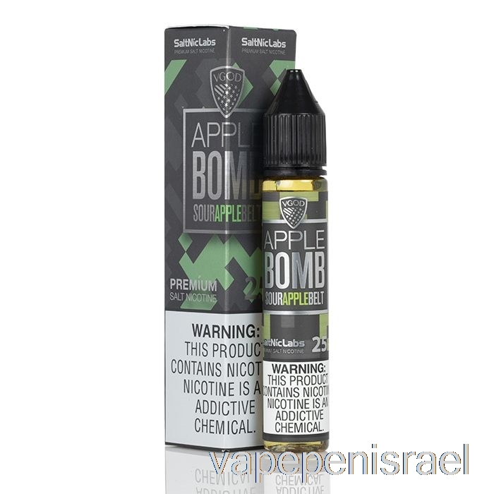 חד פעמי Vape Israel Apple Bomb - Vgod E-liquid - 60 מ"ל 0 מ"ג